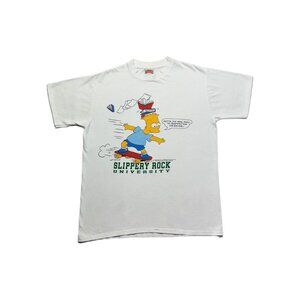 Vintage Slippery Rock University Bart Simpson T-Shirt